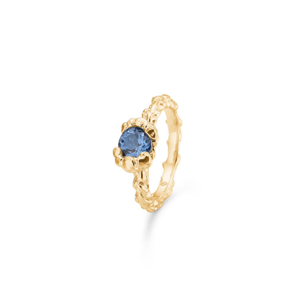 Studio Z - Topas relieve ring med blå zirkonia - 8247818
