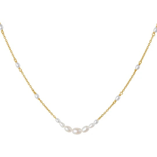 byBiehl - Forgyldt aura perle halskæde - 3-3902WP-GP