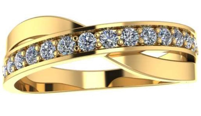Blomster Jewellery - 14 karat guld ring med diamanter - BL0430R