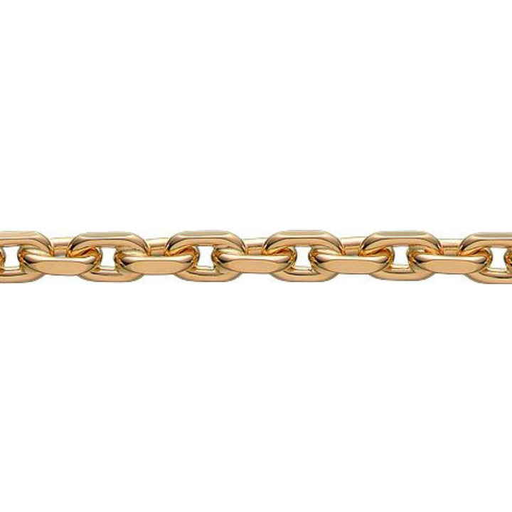BNH - Anker facet guld halskæde med fjederrings lås