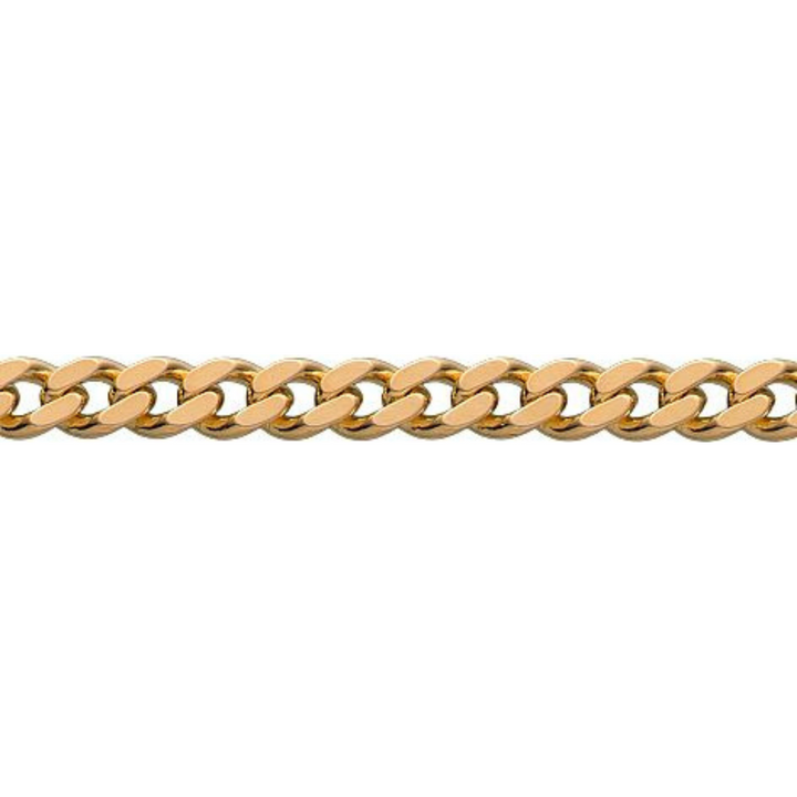 BNH - Panser facet guld / hvidguld halskæde med karabin lås