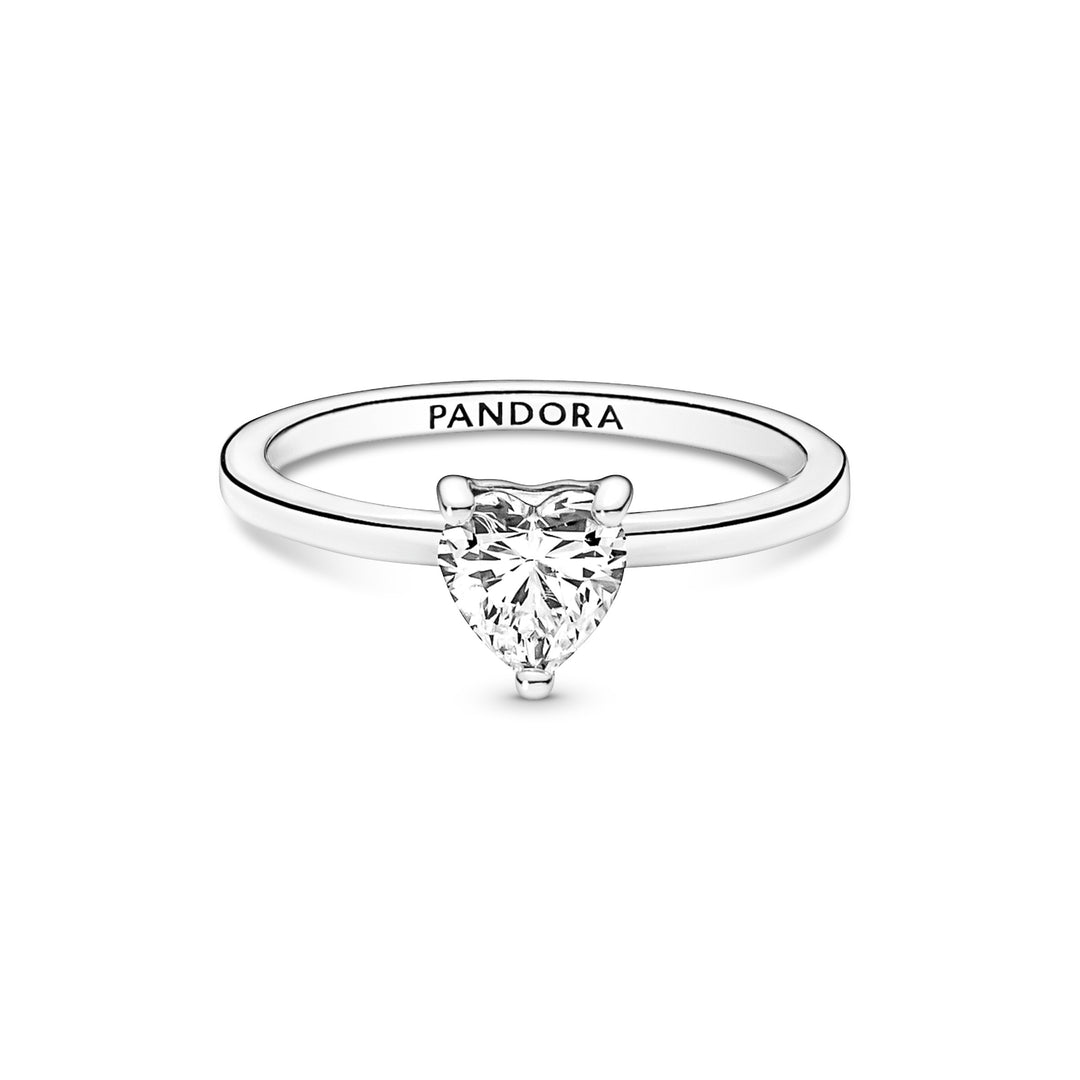 Pandora - Funklende hjerte ring - 191165c01