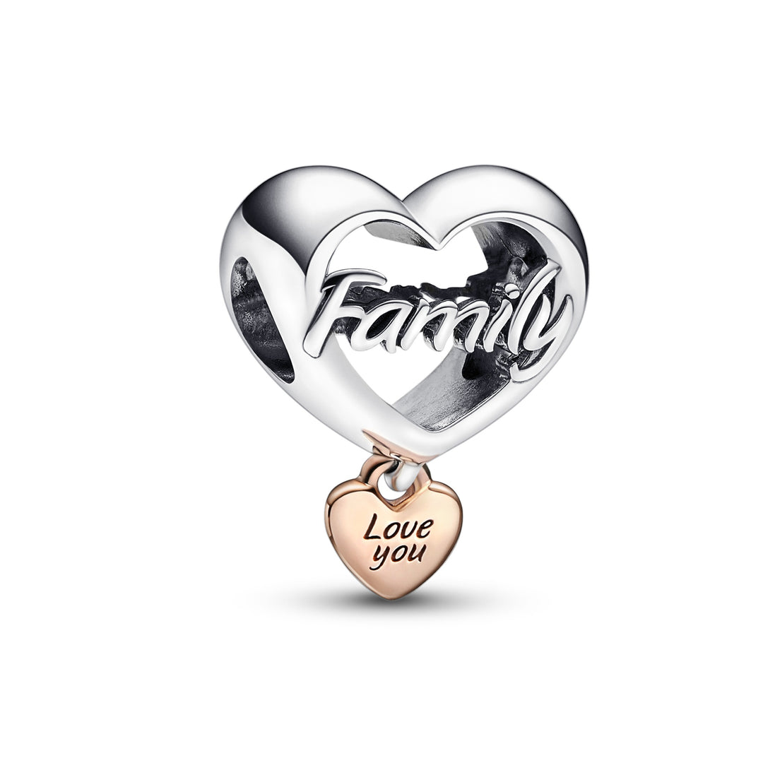 Pandora - Love You Family Hjerte charm - 782326c00
