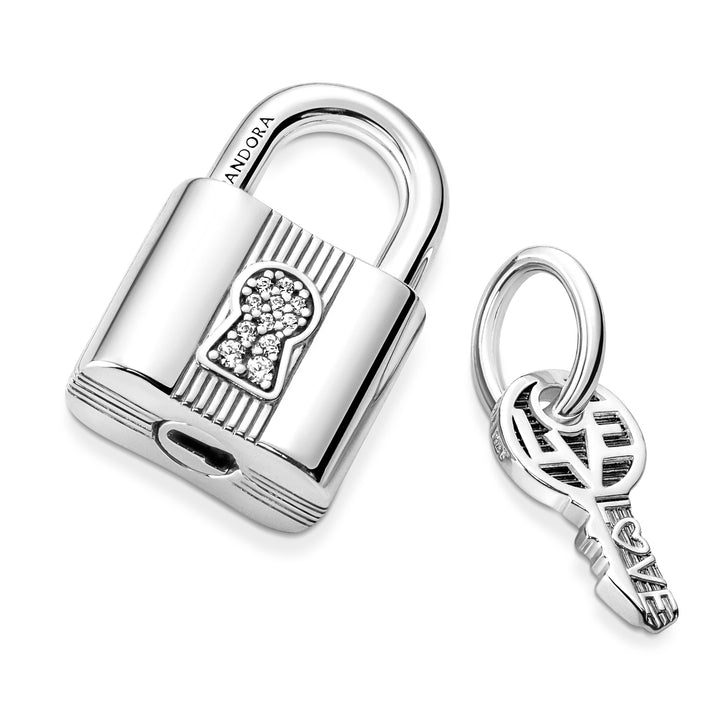 Pandora - Hængelås og nøgle charm - 790088C01