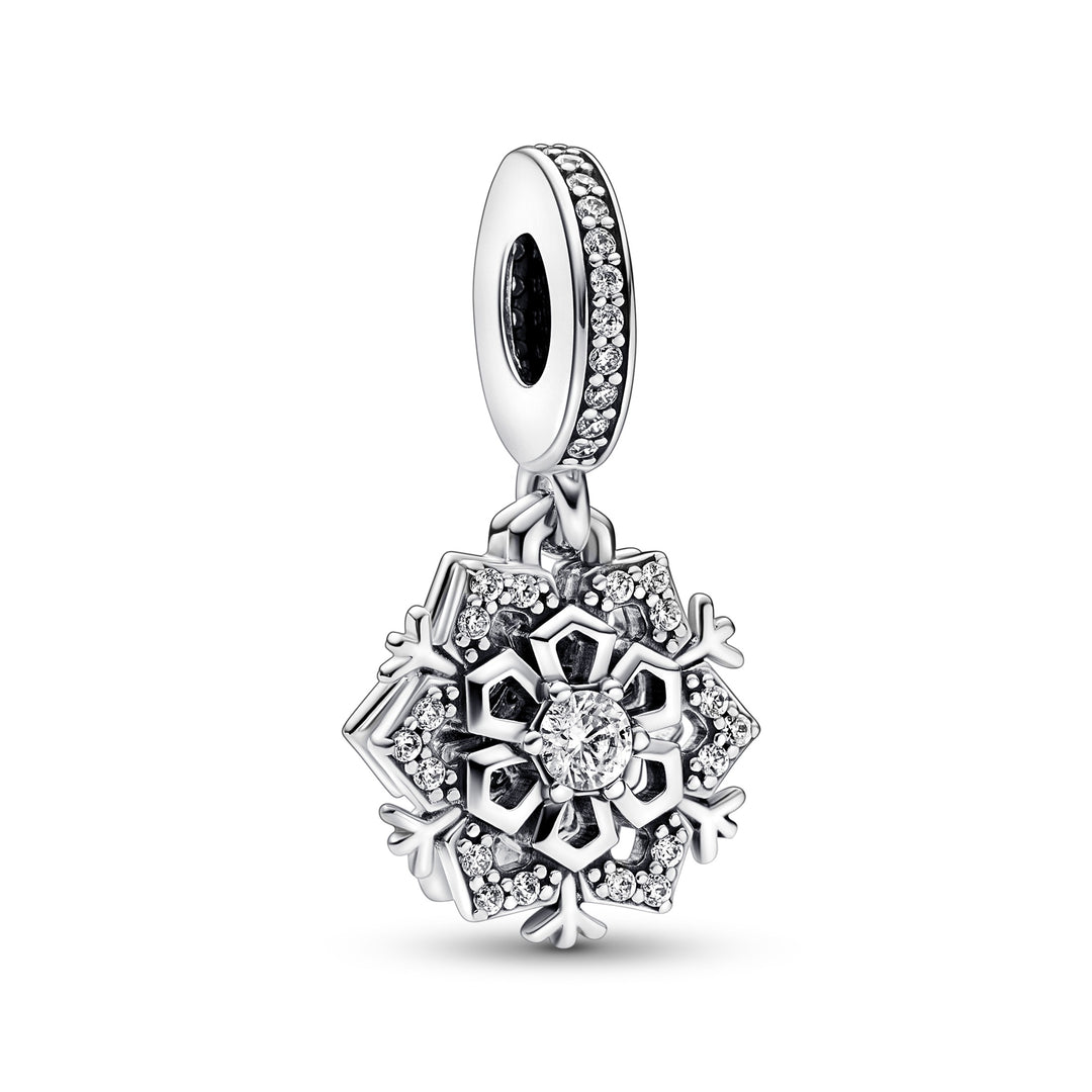 Pandora - Funklende Snefnug charm i sølv - 792355c01