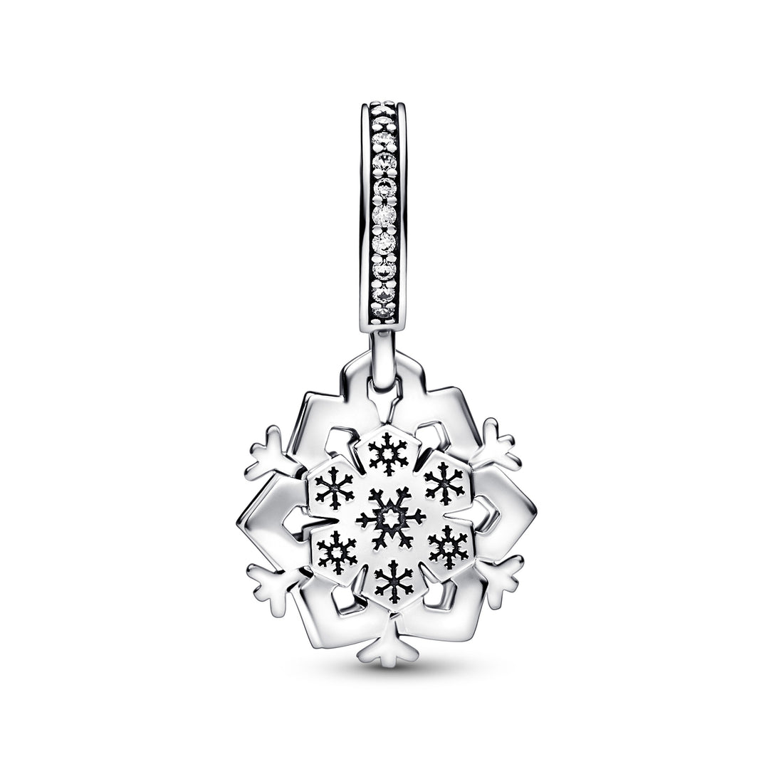 Pandora - Funklende Snefnug charm i sølv - 792355c01