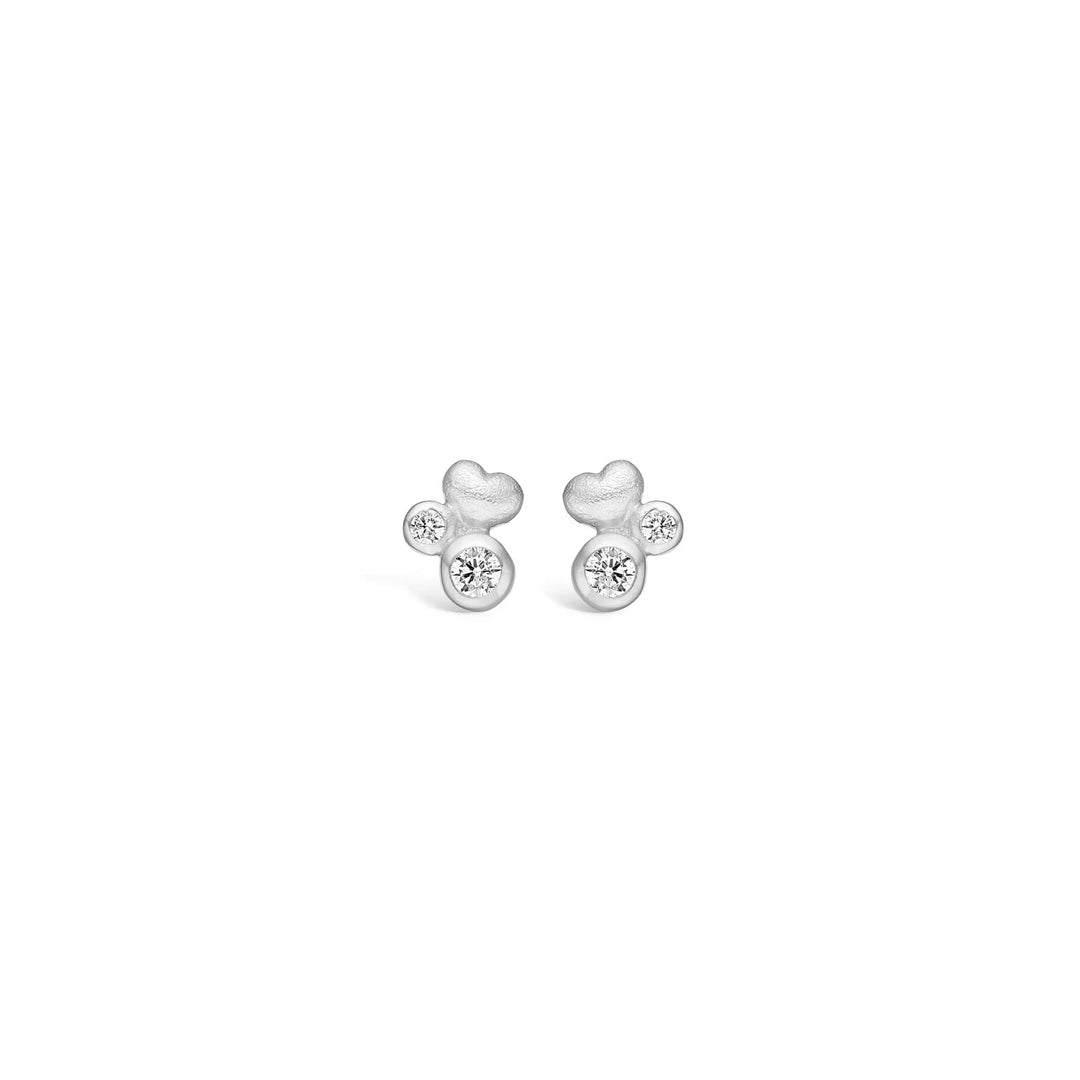 Blossom Copenhagen - Hjerte ørestikker i sølv med sten - 21921615