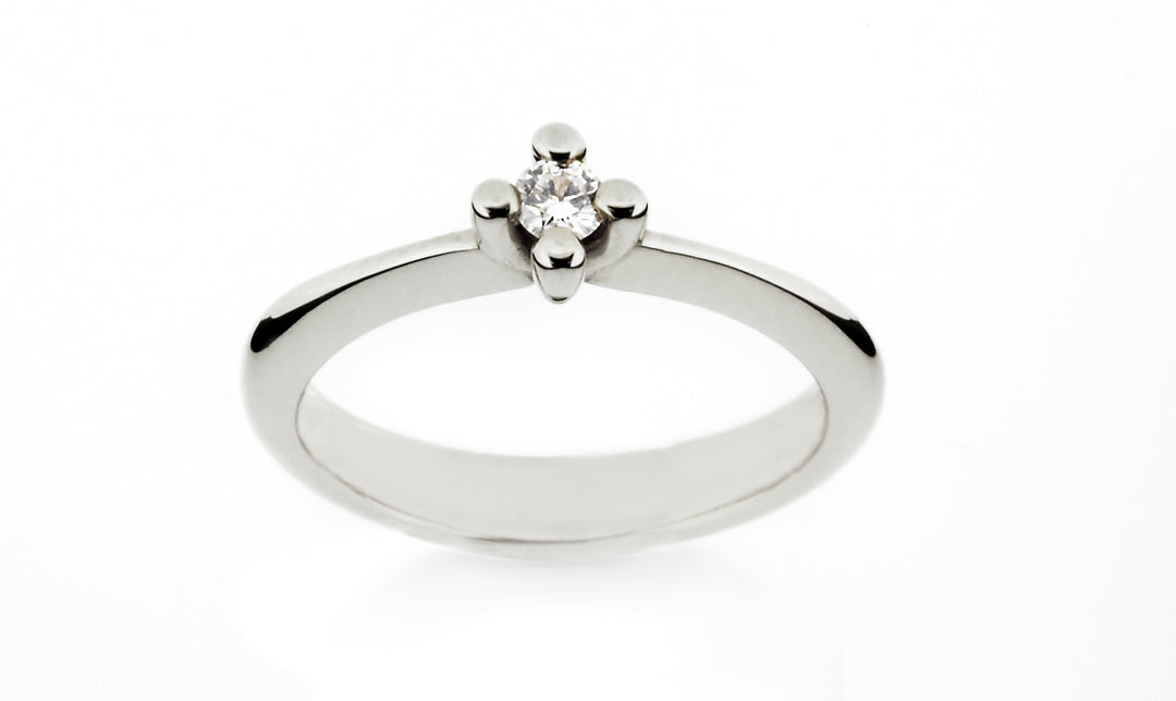 Solitairering med 0,10 ct brillant