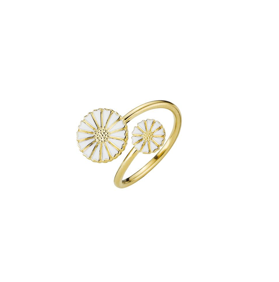 907077-m - Marguerit ring med 2 blomster
