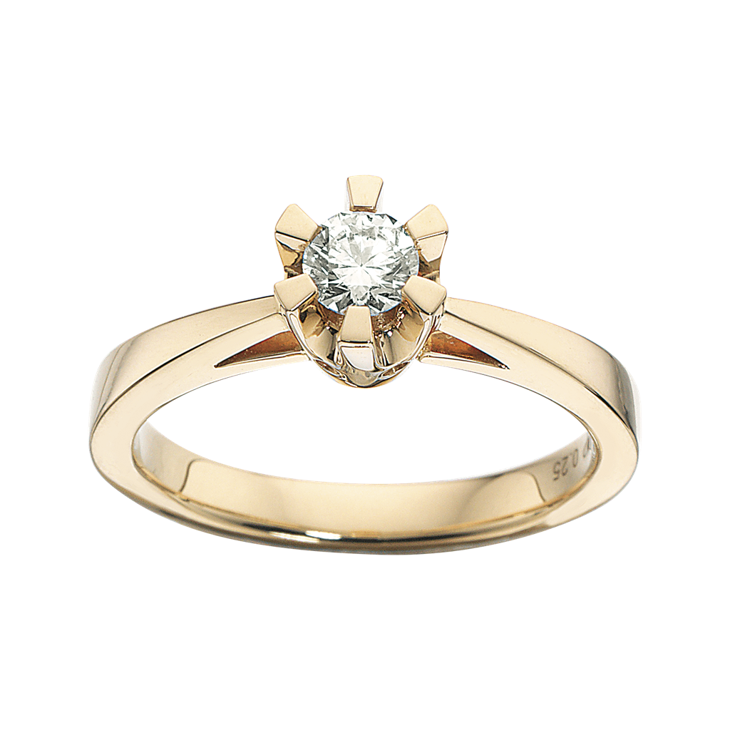 Scrouples - Prinsessering med 0,25 ct diamant, Guld / Hvidguld - 7775,25