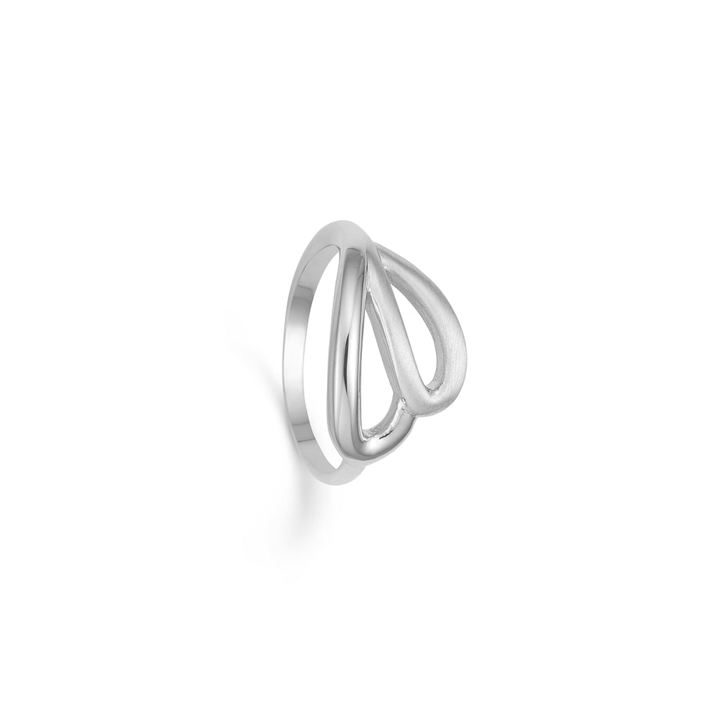 Randers Sølv - Ring med dråbe mønster - 500108