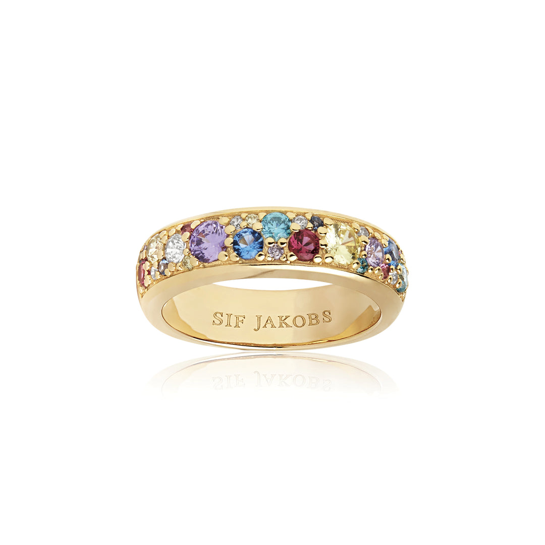 Sif Jakobs - Novara uno ring med multi farvede sten - r1062-xcz(yg)