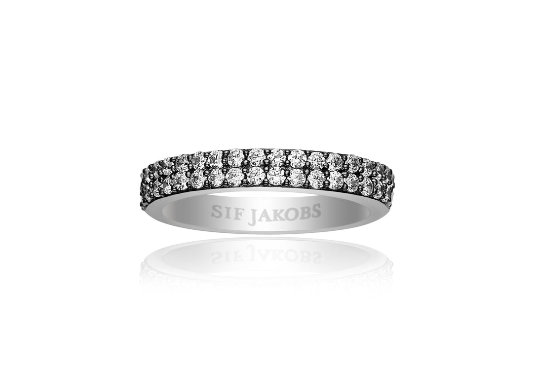 Sif Jakobs - Oxyderet corte duo ring - r10762b-cz-bk