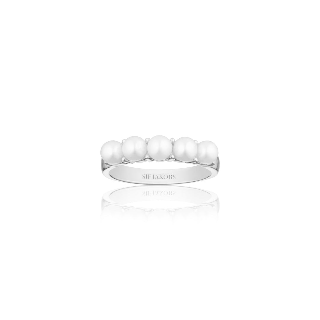 Sif Jakobs - Padua ring med perler i sølv - R22235-p