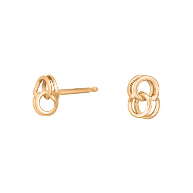 Nordahl - Guld øreringe i Bismarch mønster - 39060010300