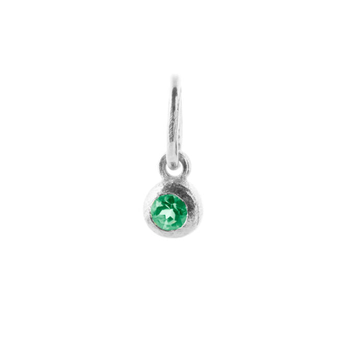 SFB - Sølv vedhæng med grøn emerald - 1555-1-175