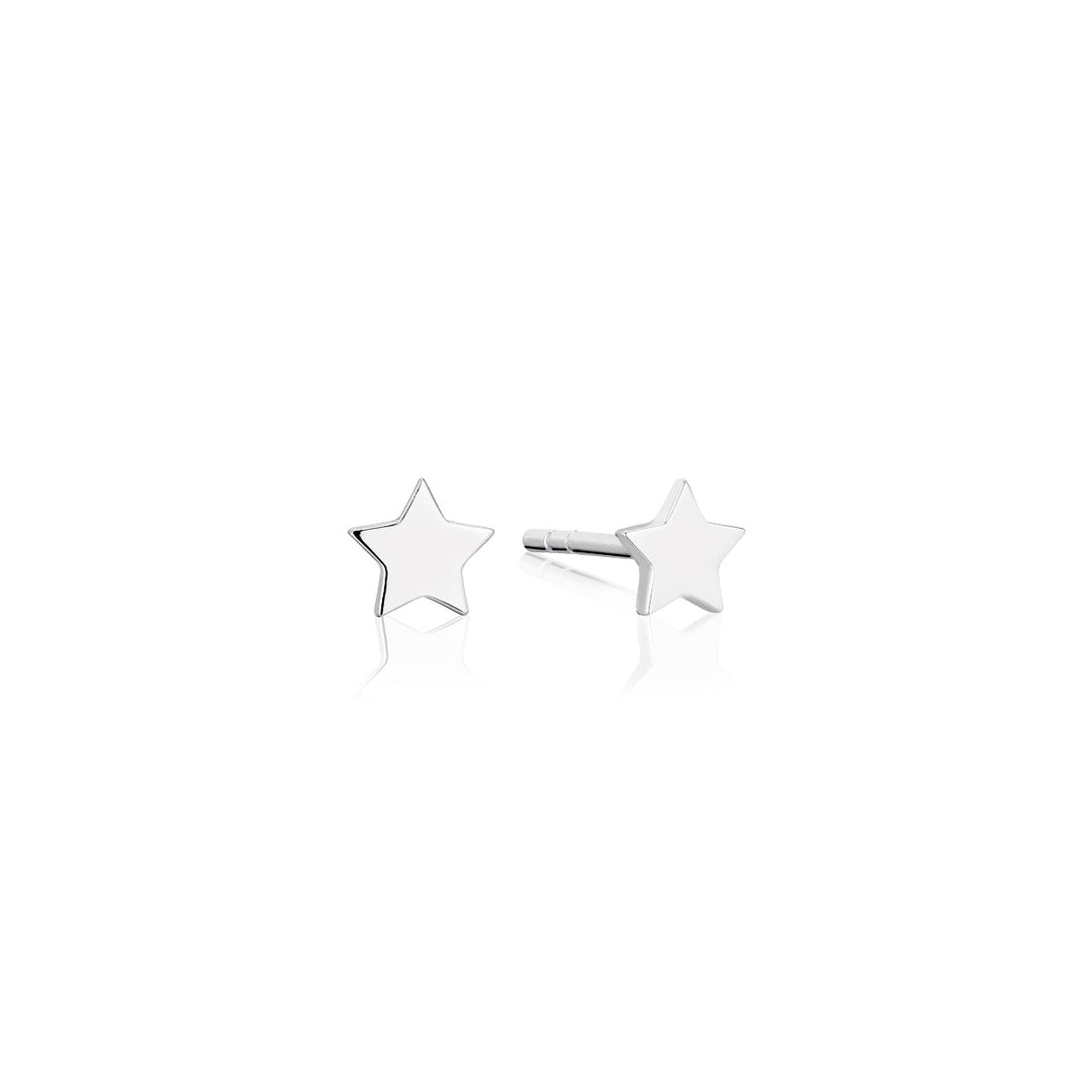 Blanke sølv stjerne ørestikker fra Sif Jakobs - E12123-SS