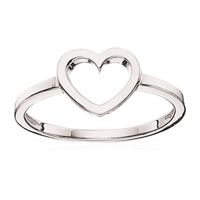 Sølv hjerte ring fra Scrouples - W7362